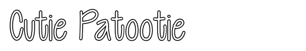 Cutie Patootie font preview